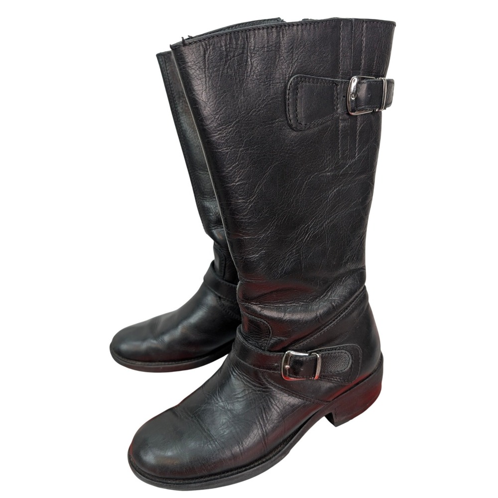 Blondo Canada Viva Black Leather Waterproof Knee High Riding Boots 7.5US w/ Box